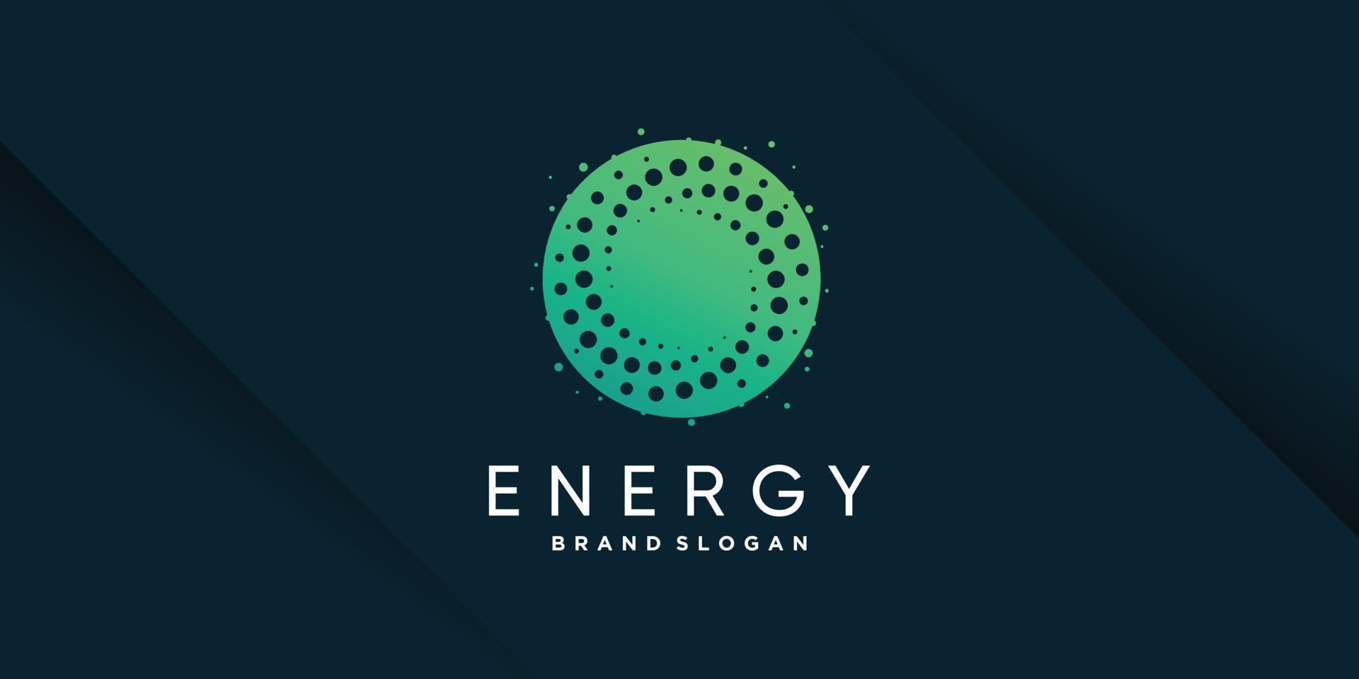 Energy logo with creative and unique style Premium Vector