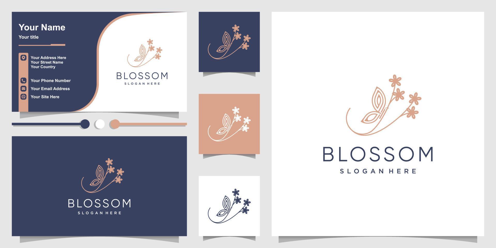 Beauty logo design for woman Premium Vector