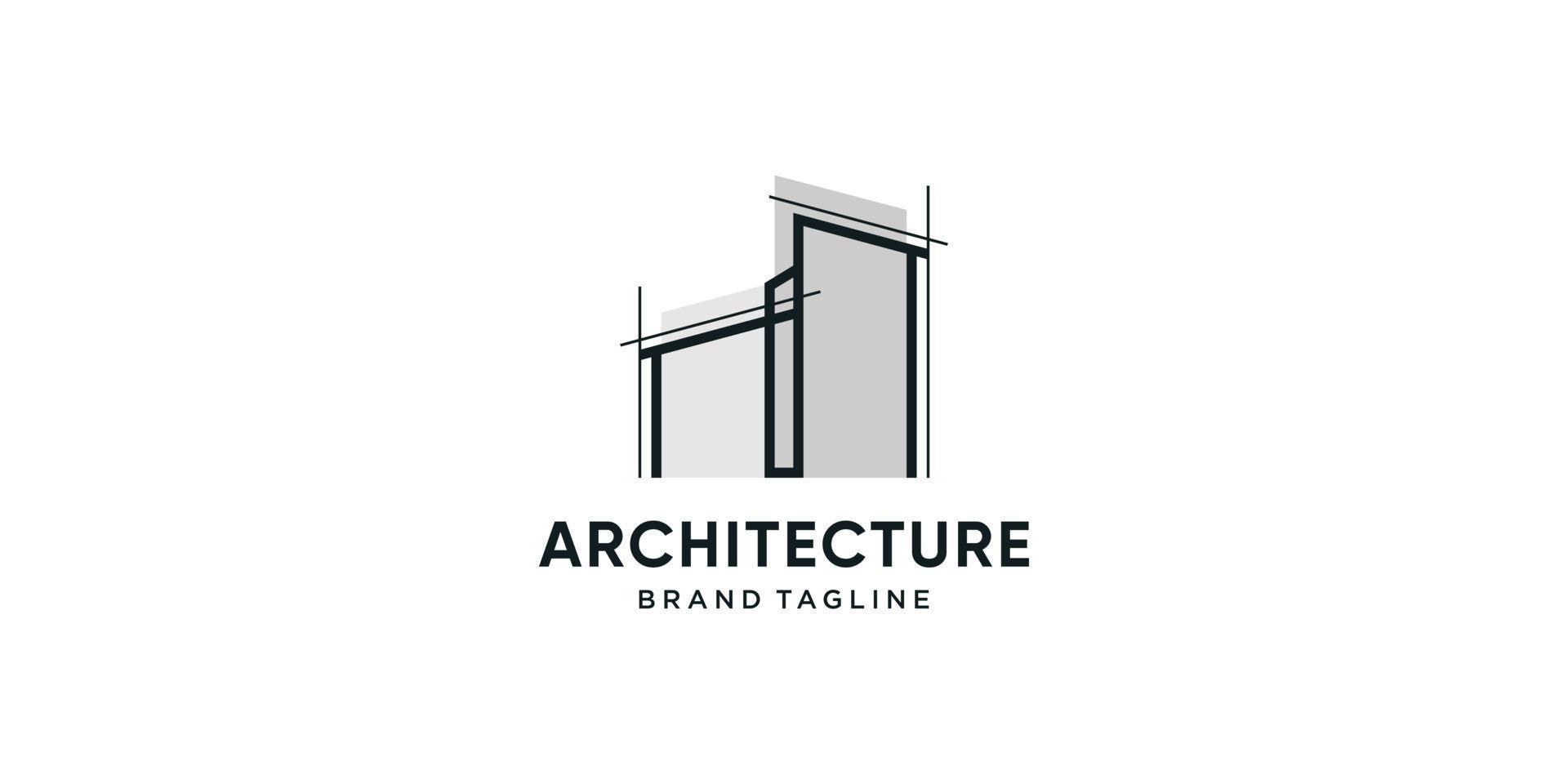 Building logo for company with unique concept Premium Vector