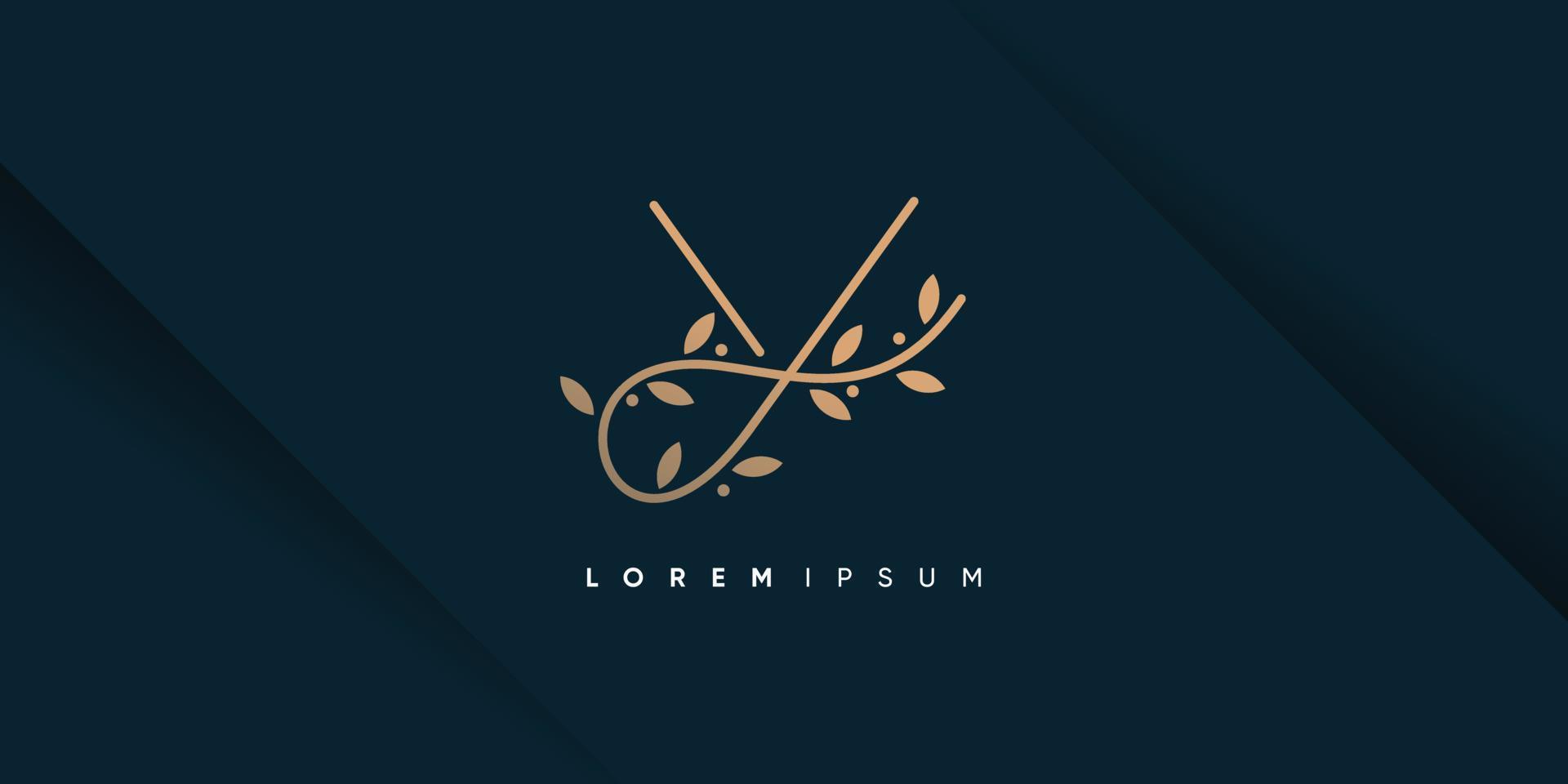 Y letter logo design vector with nature beauty concept idea