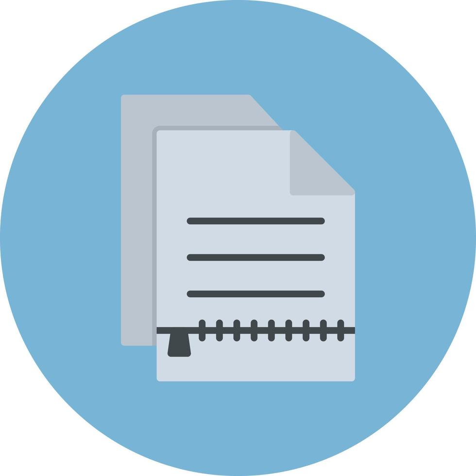 Zip File Flat Circle Multicolor vector