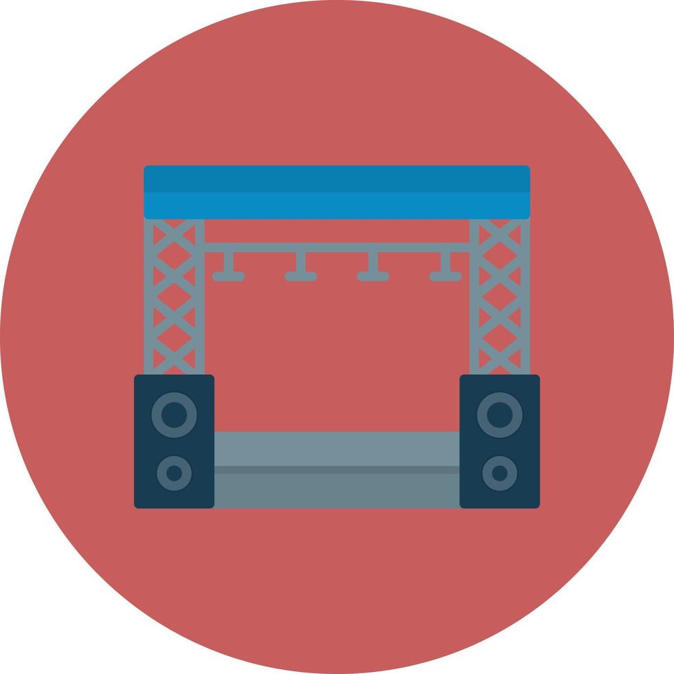 Stage Flat Circle Multicolor vector