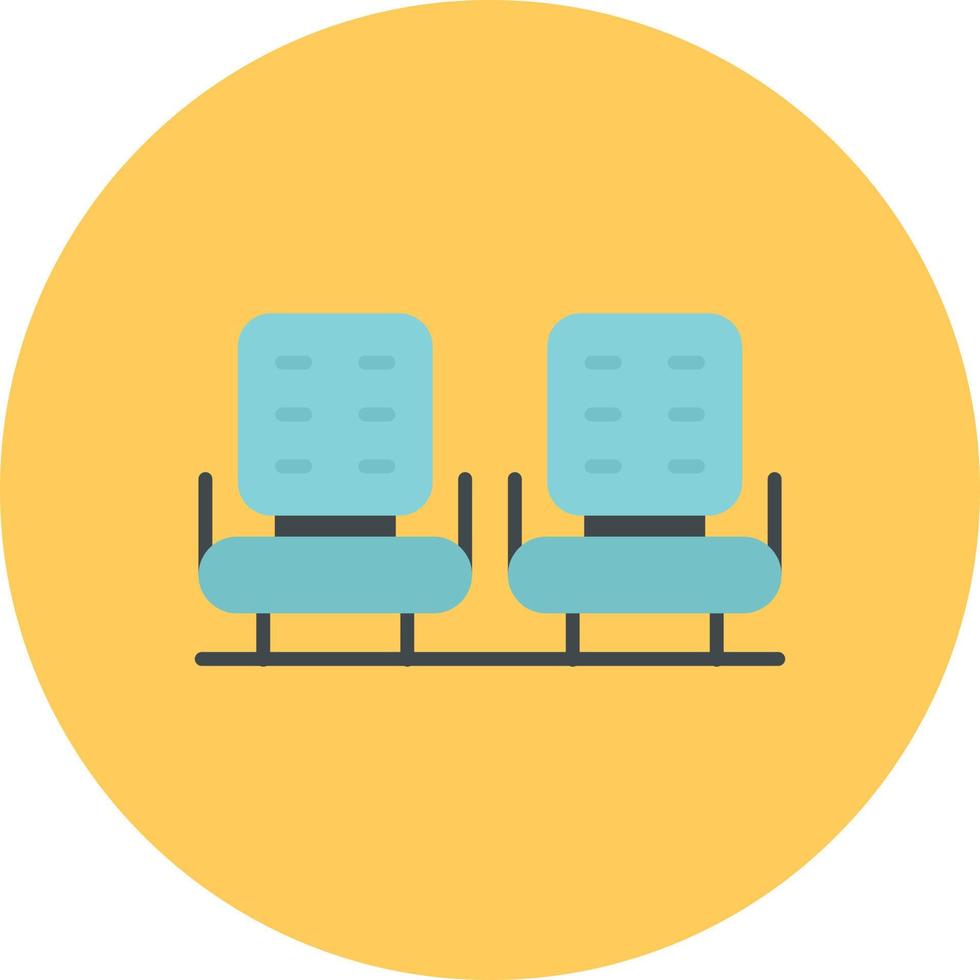 Seats Flat Circle Multicolor vector