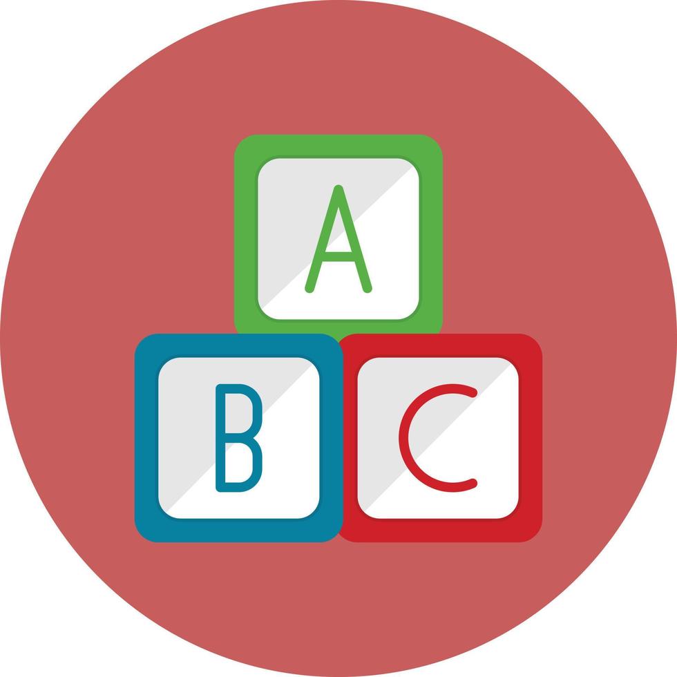 Abc Flat Circle Multicolor vector