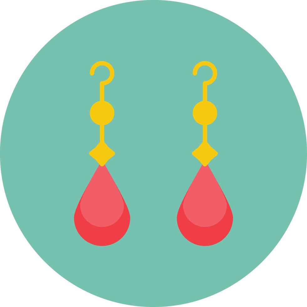 Earrings Flat Circle Multicolor vector