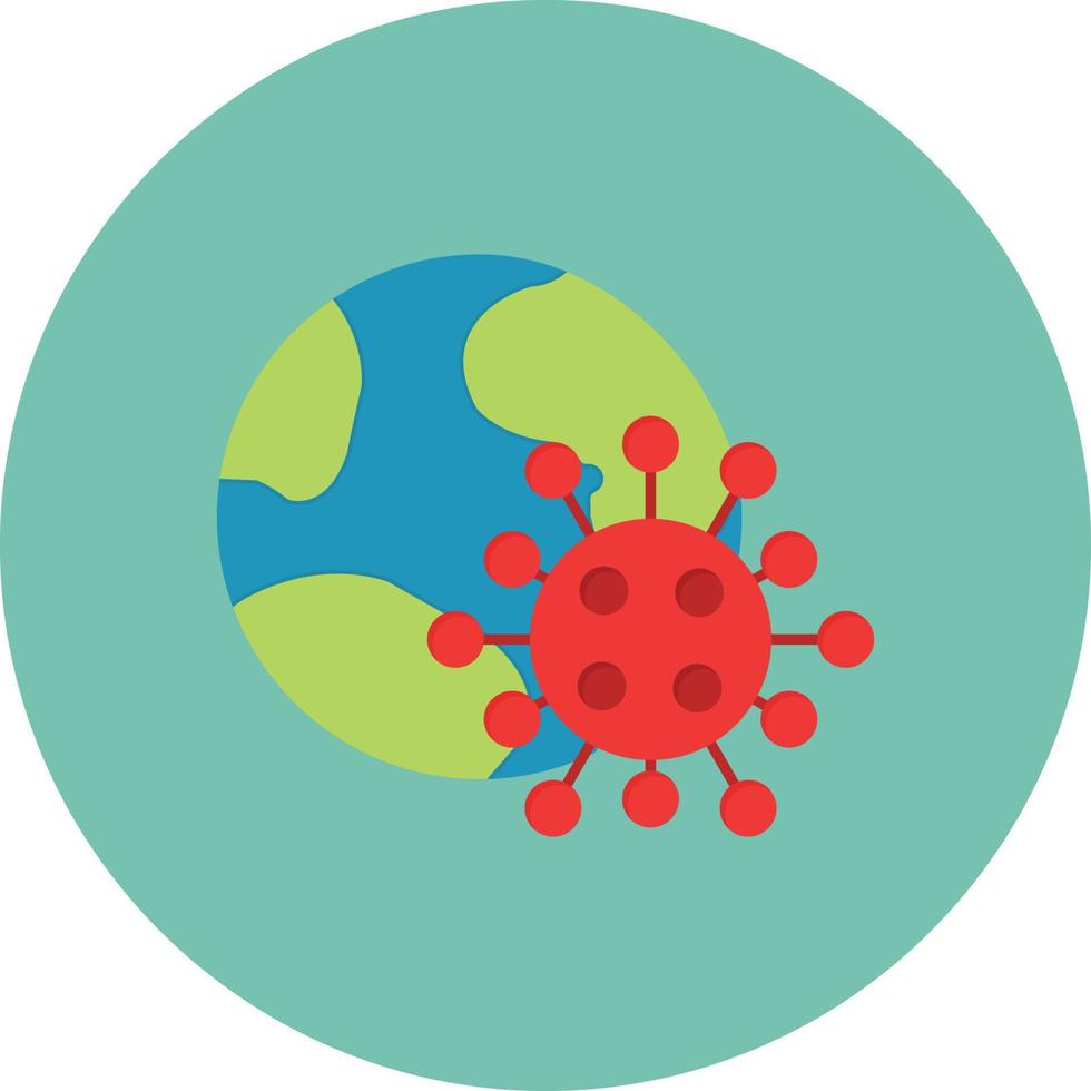 Pandemic Flat Circle Multicolor vector