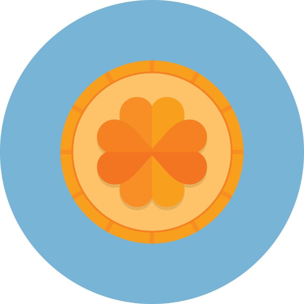 Lucky Coin Flat Circle Multicolor vector