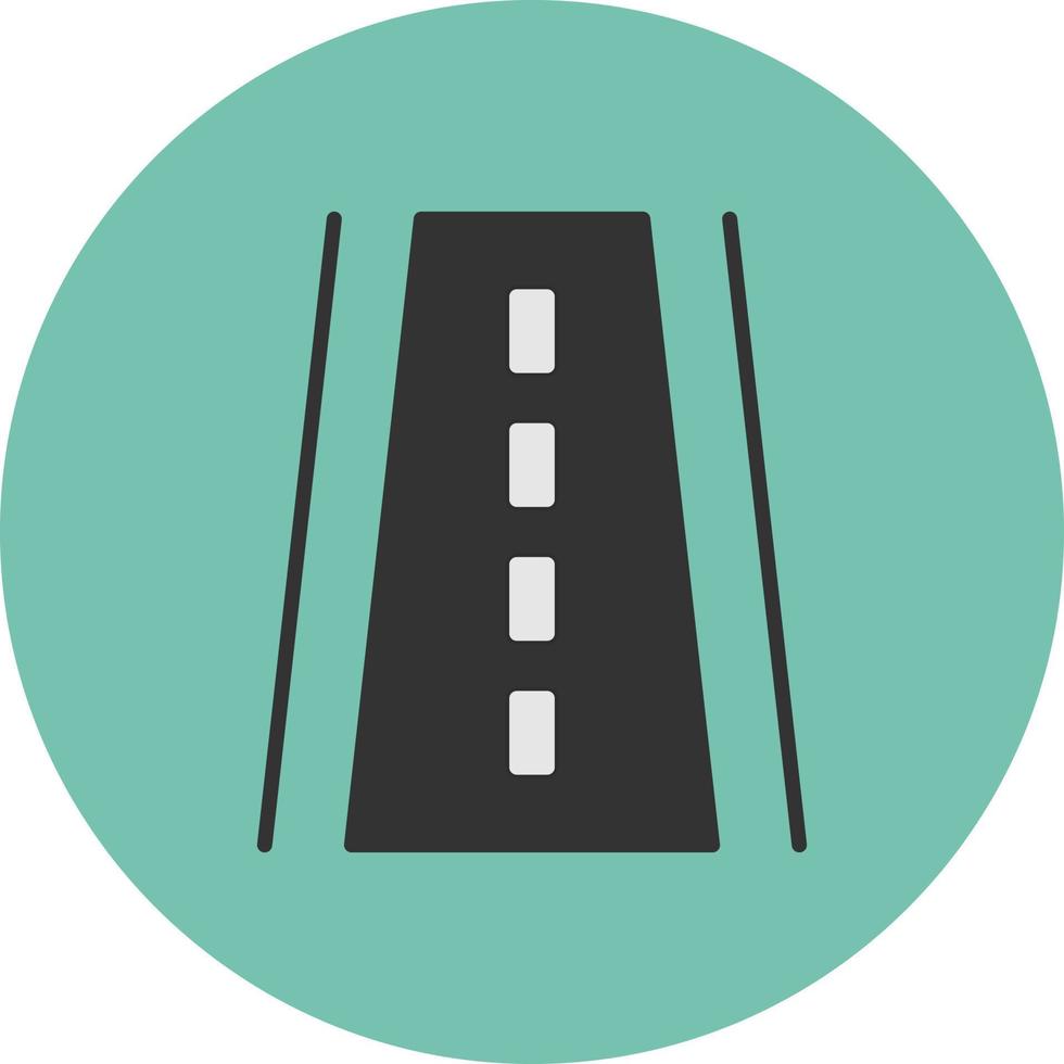 Runway Flat Circle Multicolor vector
