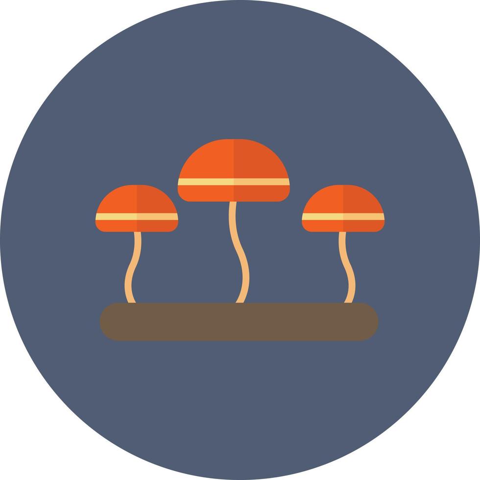 Fungus Flat Circle Multicolor vector