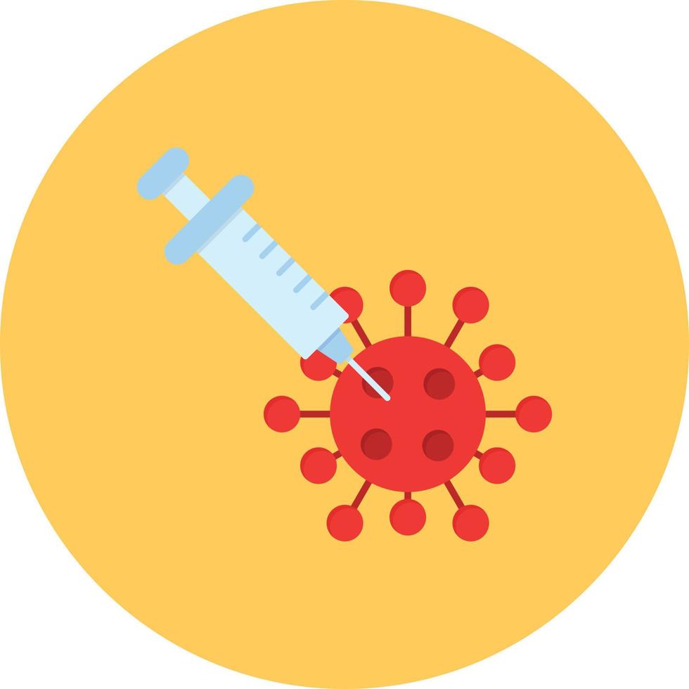 Vaccination Flat Circle Multicolor vector