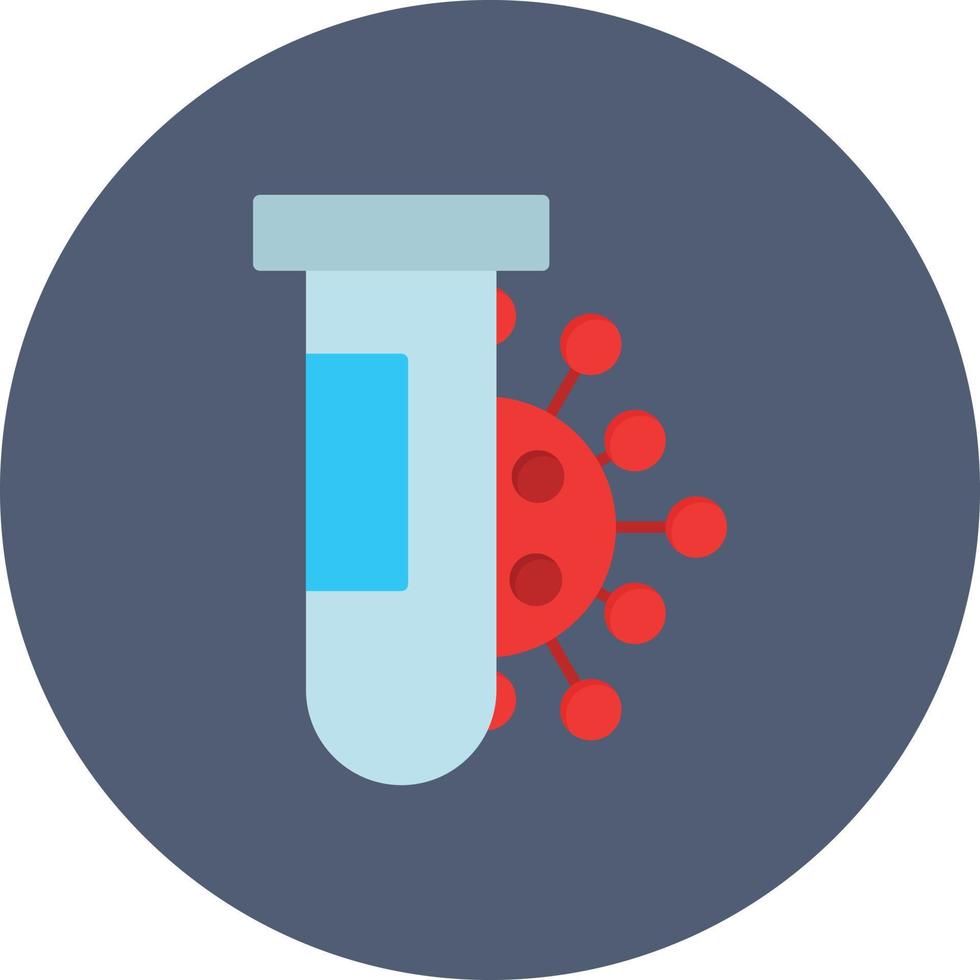 Test Tube Flat Circle Multicolor vector