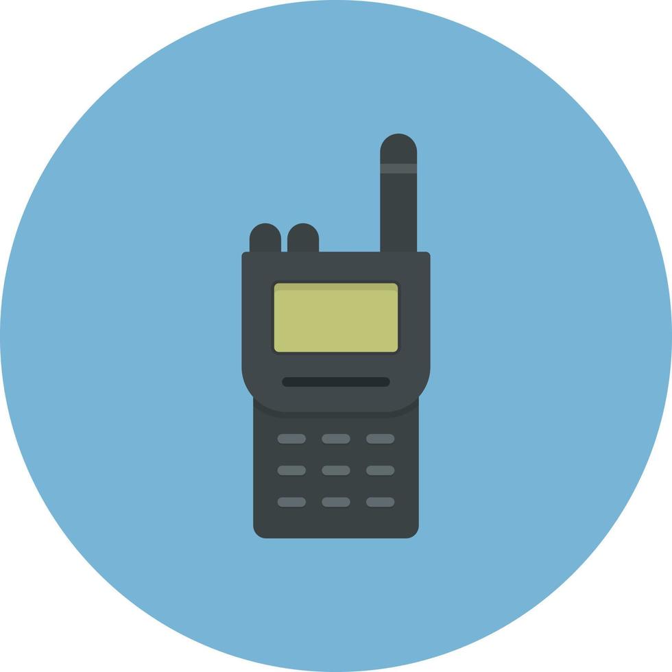 Walkie Talkie Flat Circle Multicolor vector