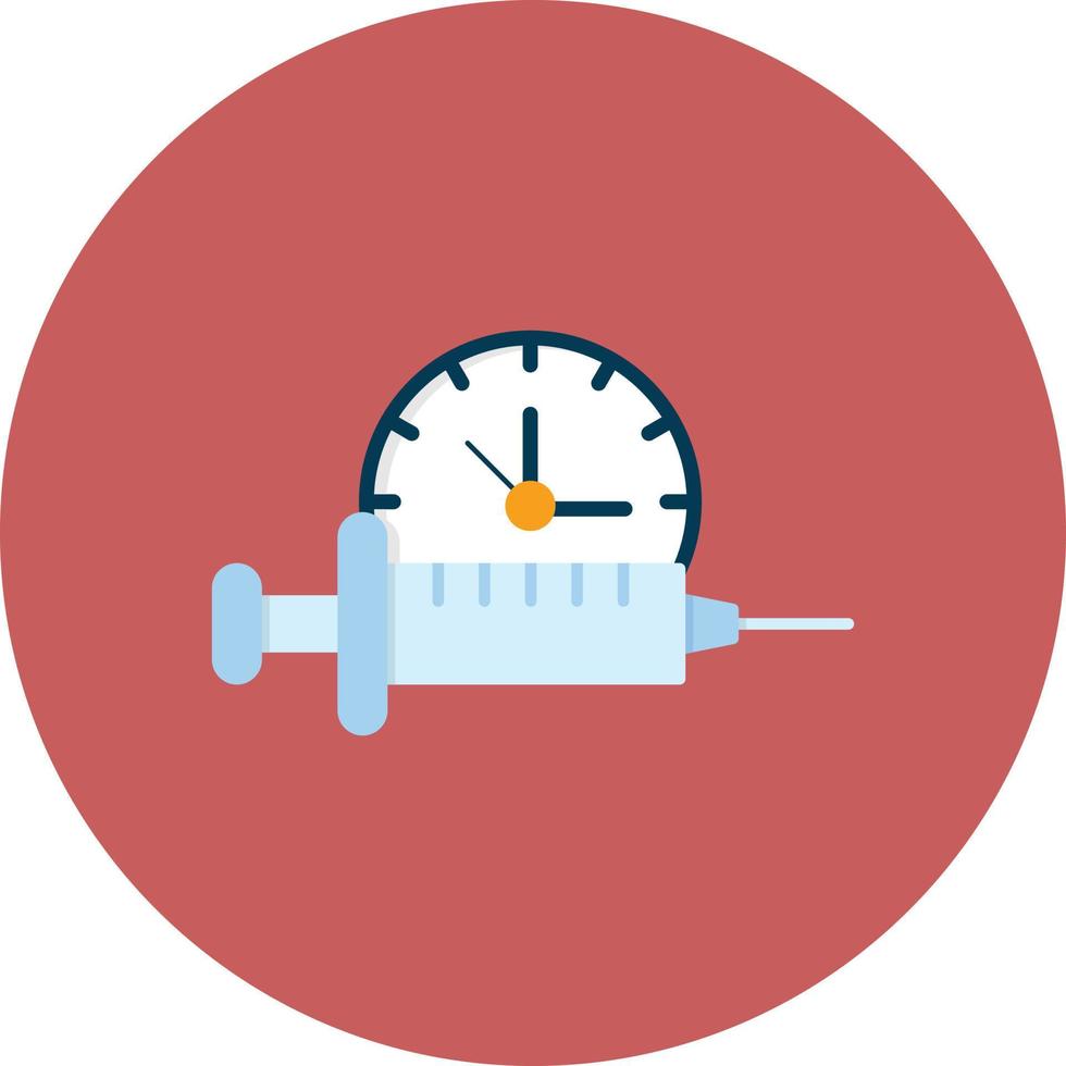 Vaccine Time Flat Circle Multicolor vector