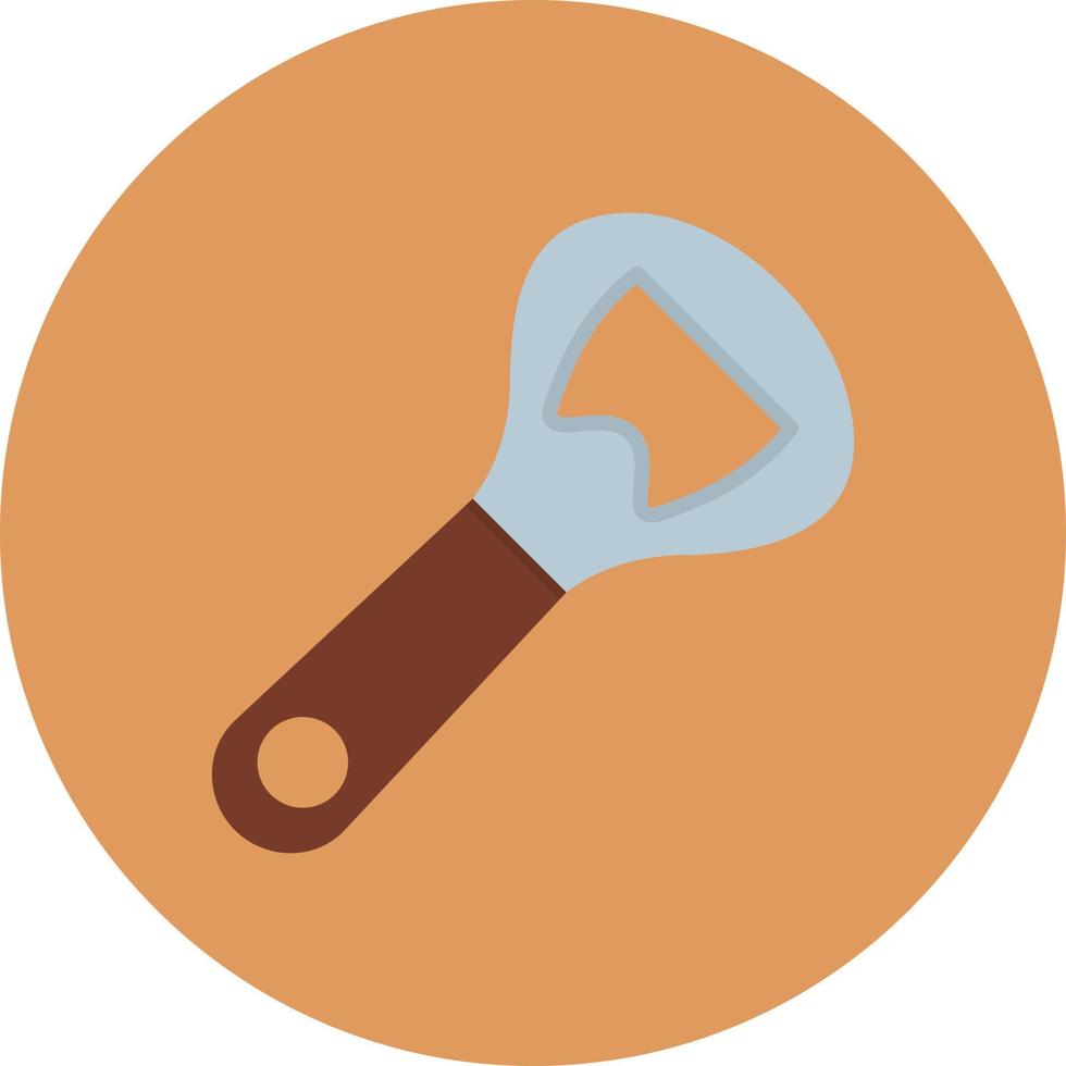 Bottle Opener Flat Circle Multicolor vector