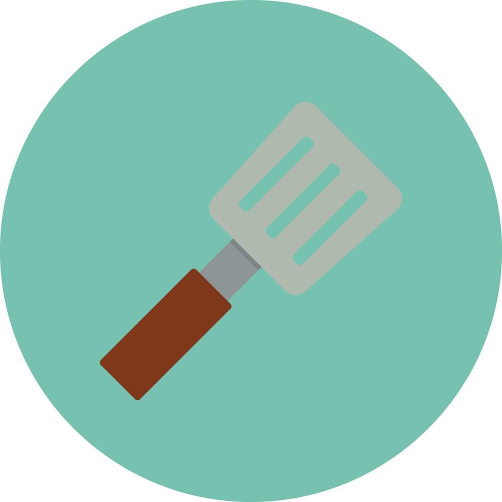 Spatula Flat Circle Multicolor vector