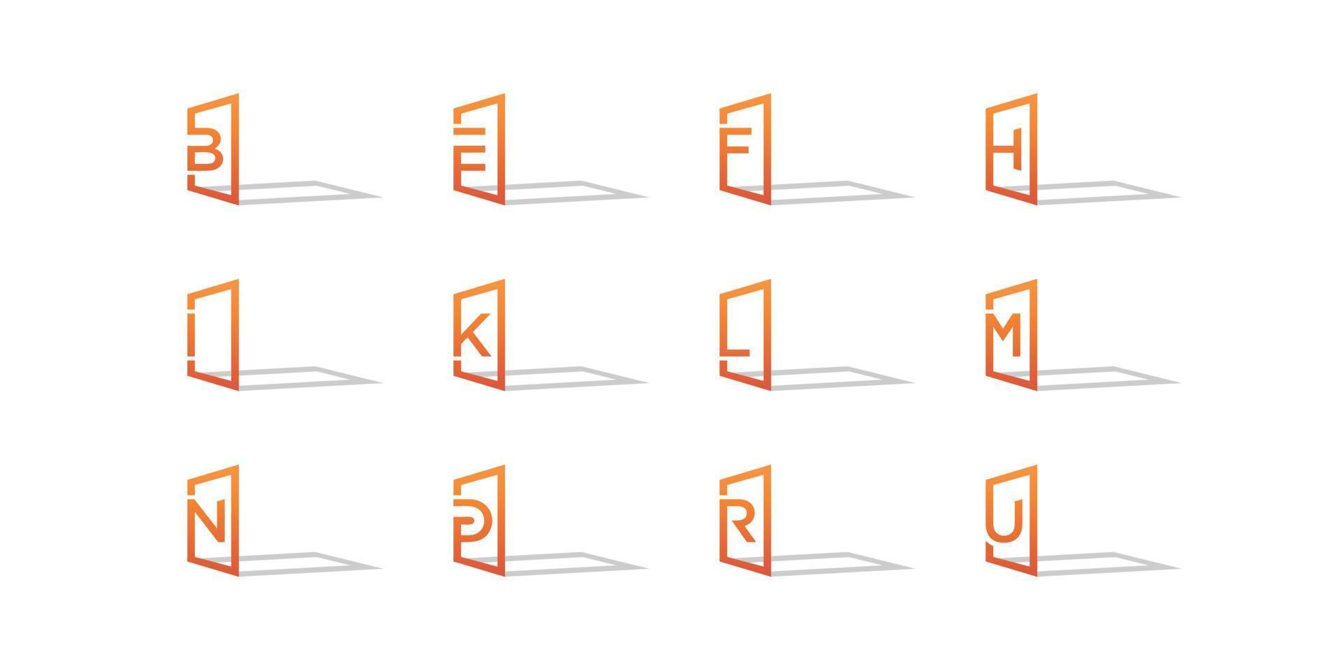Window logo design with letter concept Premium Vector