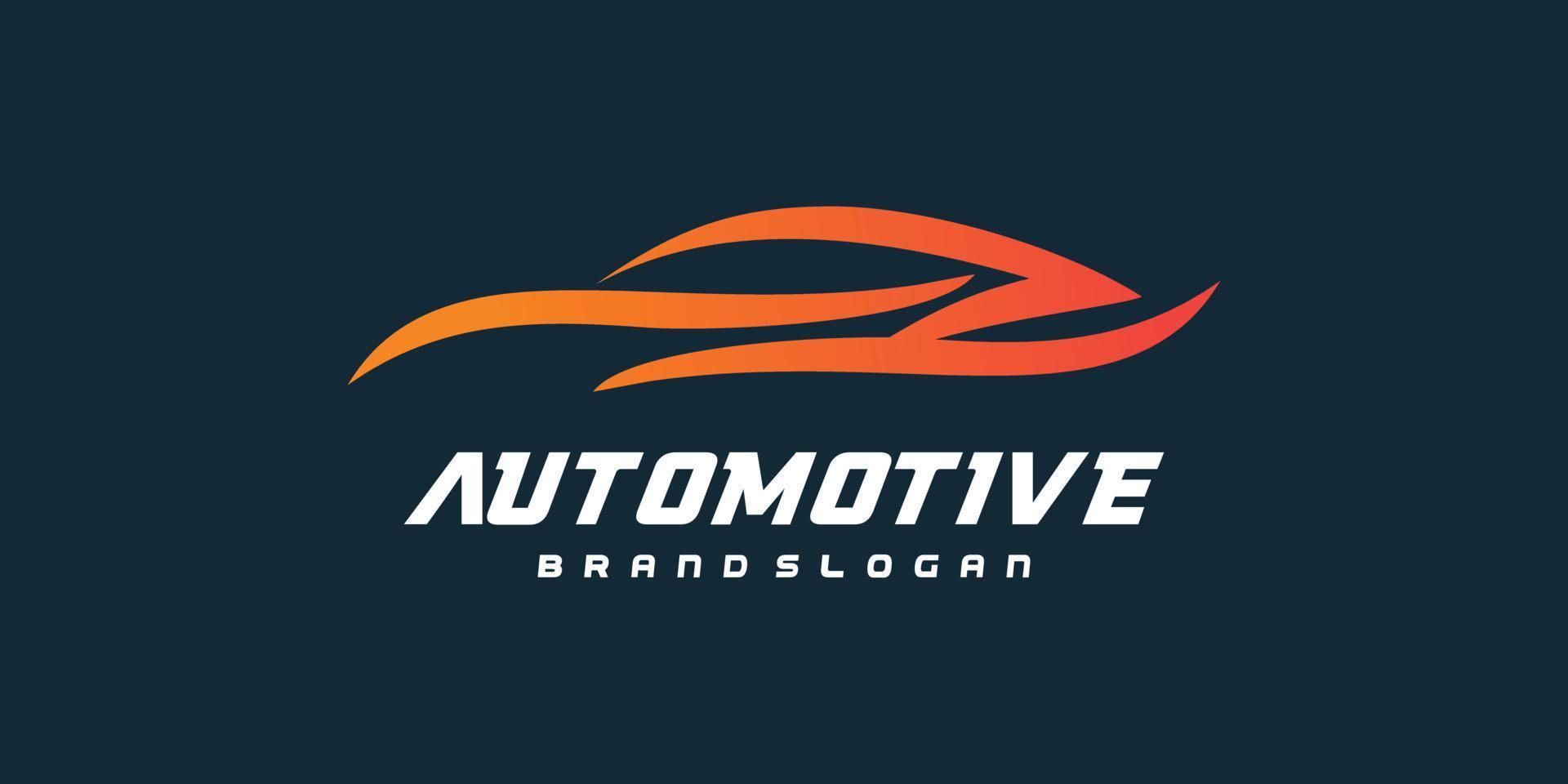 diseño de logotipo de automóvil con vector premium de concepto moderno creativo