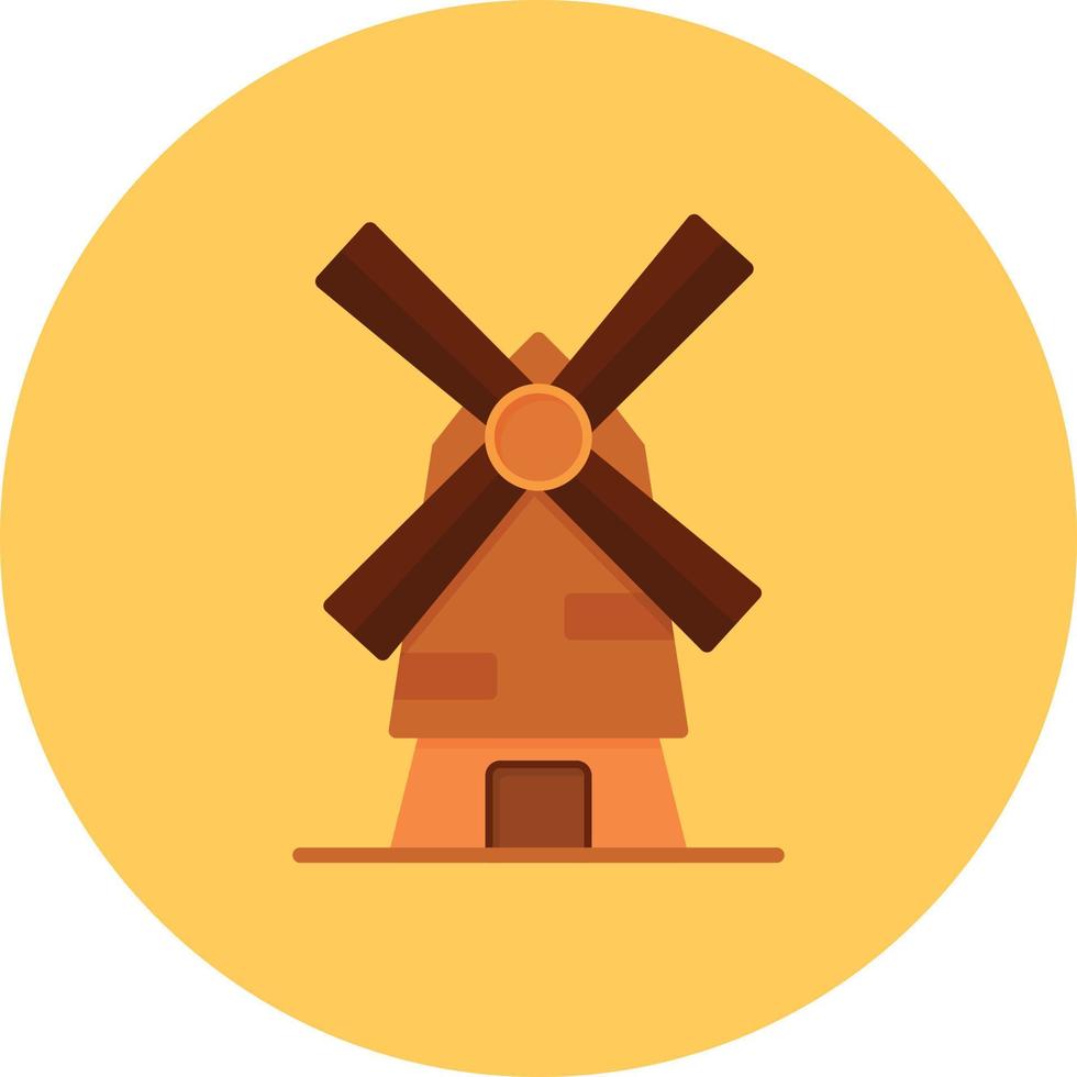 Windmill Flat Circle Multicolor vector