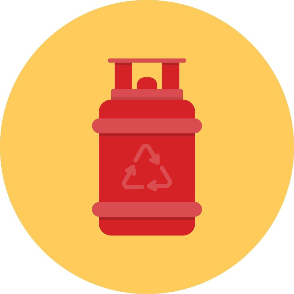 Gas Cylinder Flat Circle Multicolor vector