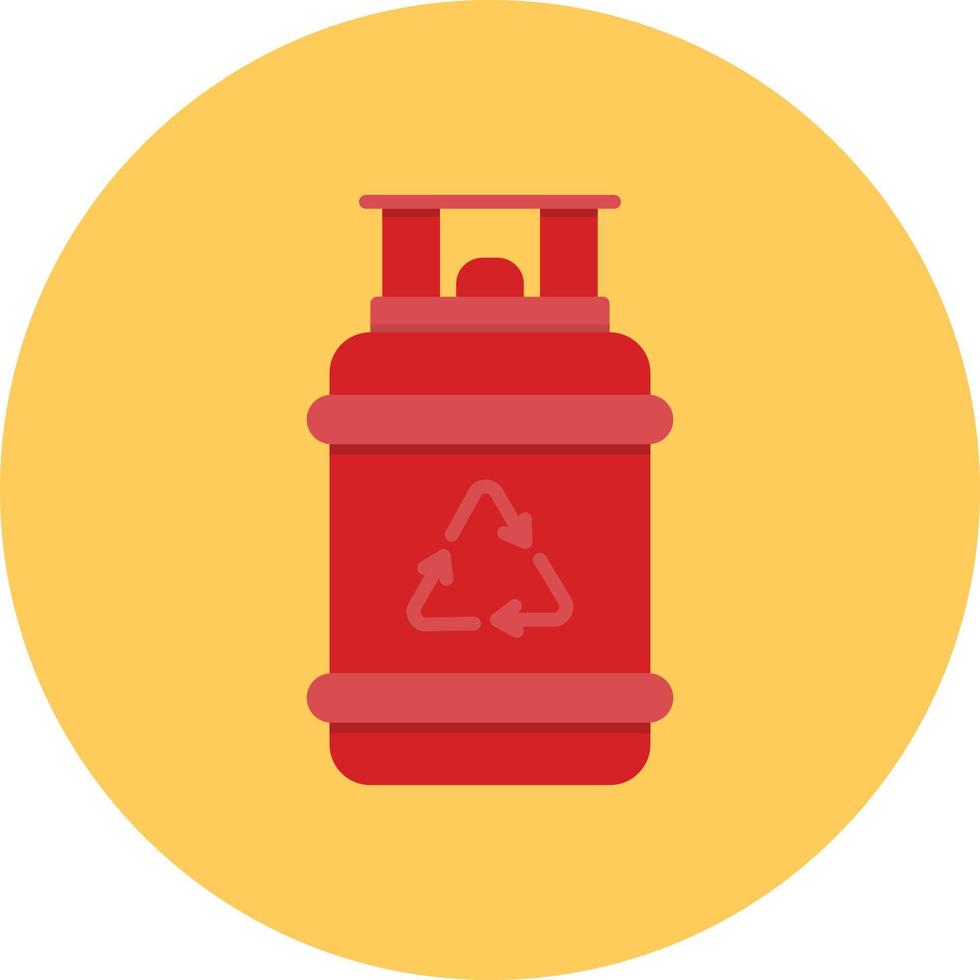 Gas Cylinder Flat Circle Multicolor vector