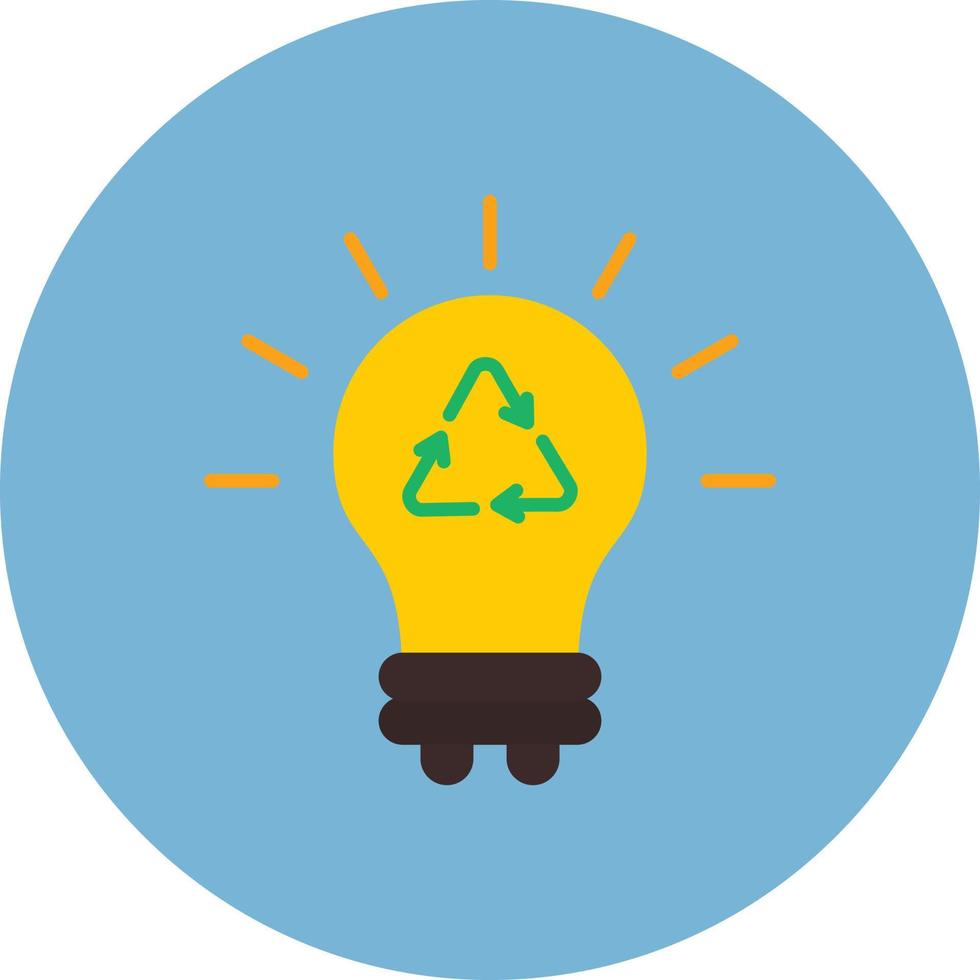 Light Bulb Flat Circle Multicolor vector