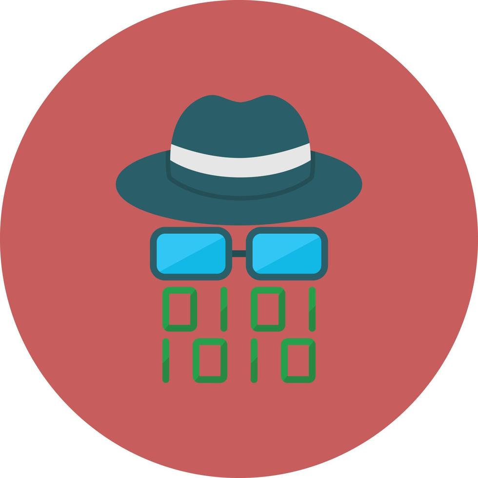 Spyware  Flat Circle Multicolor vector