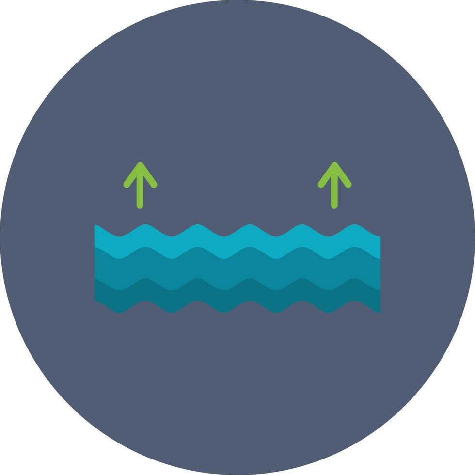 High Tide Flat Circle Multicolor vector