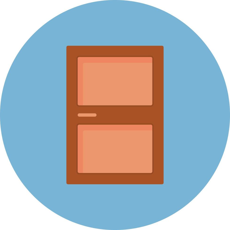 Door Flat Circle Multicolor vector