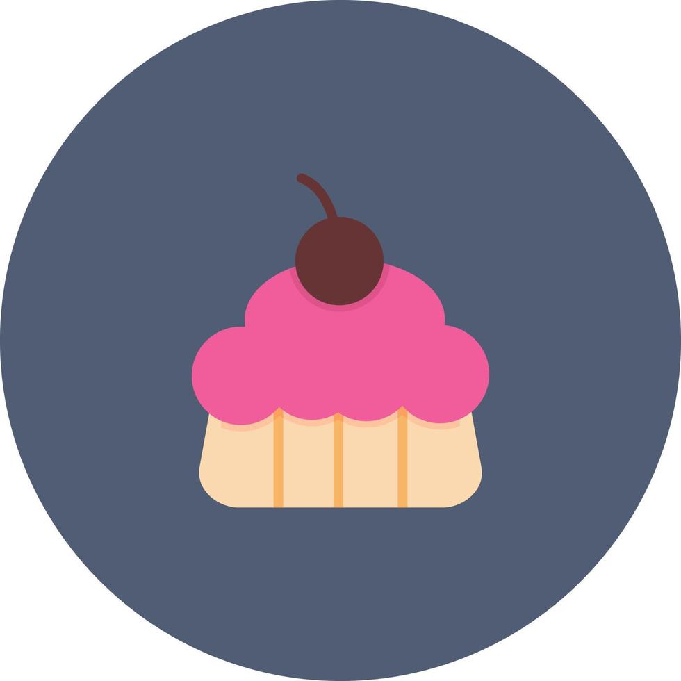 cupcake círculo plano multicolor vector