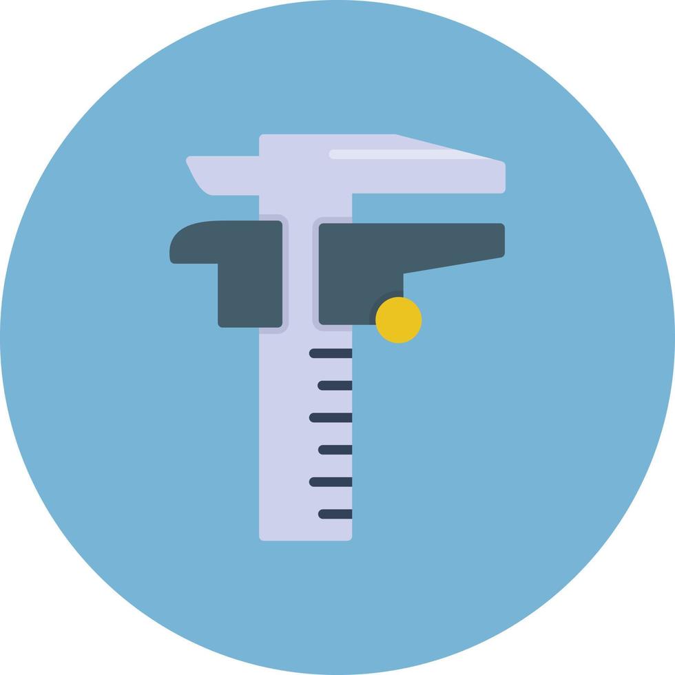 Caliper Flat Circle Multicolor vector
