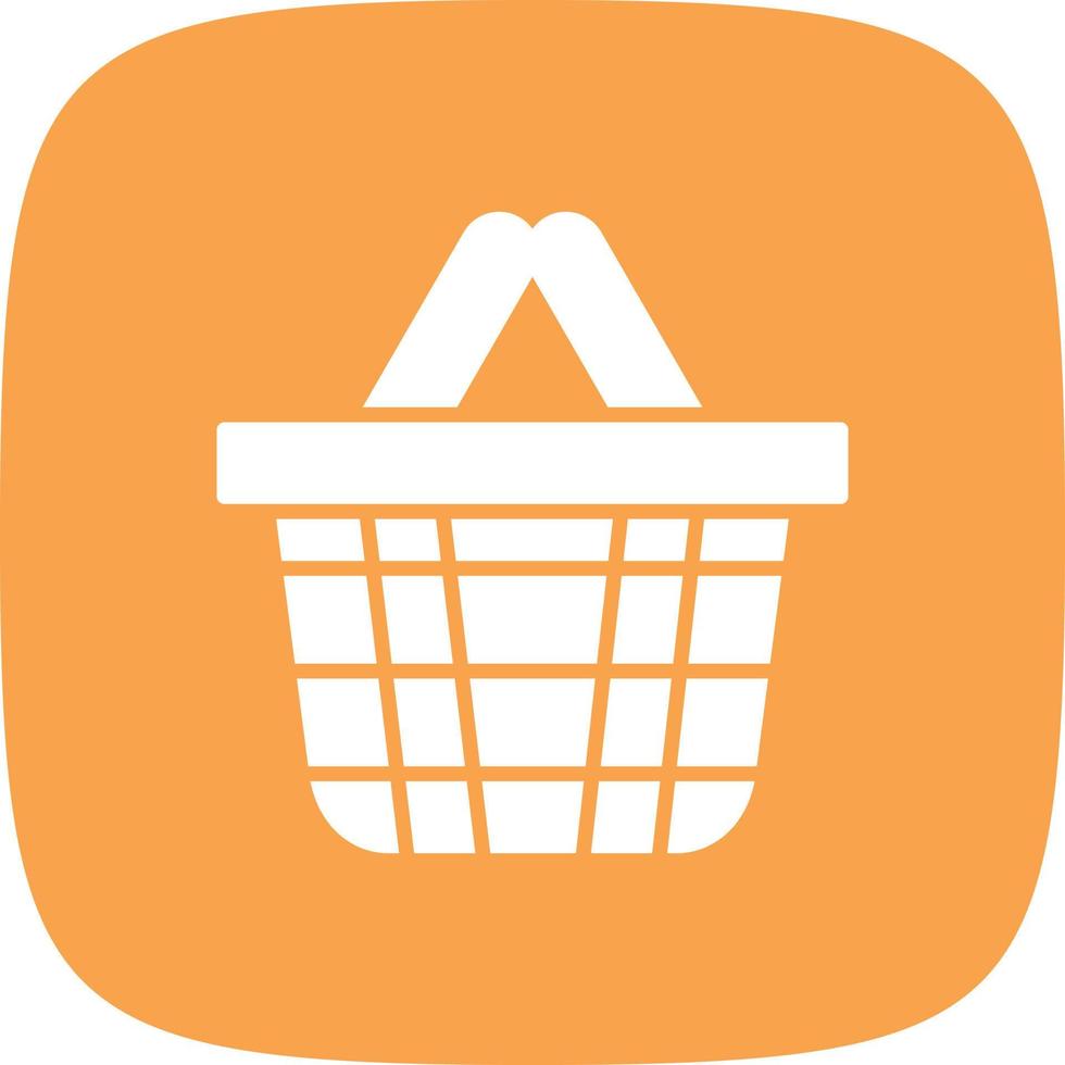 Shopping Basket Glyph Round Corner vector