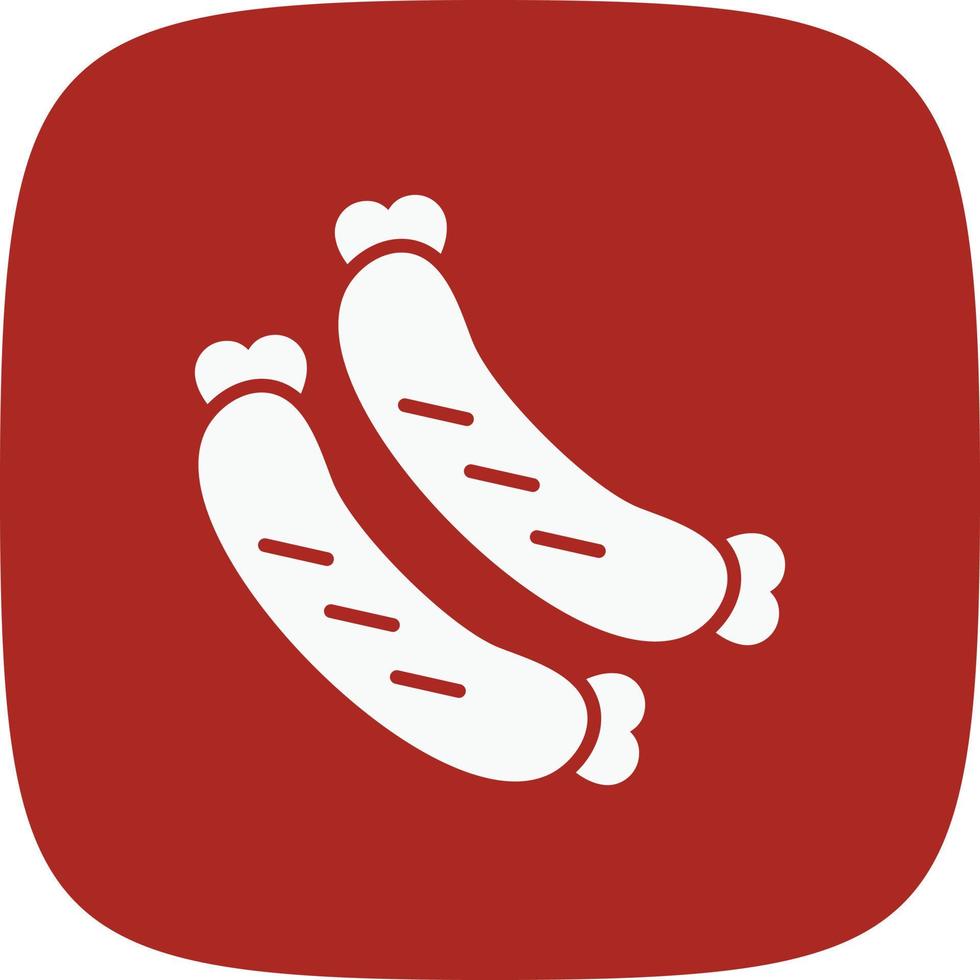 Sausage Glyph Round Corner vector