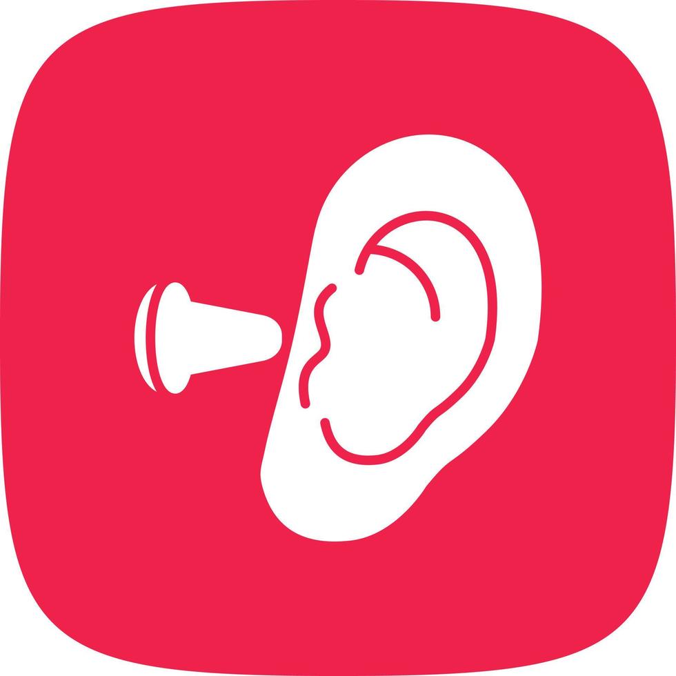 Ear Plug Glyph Round Corner vector