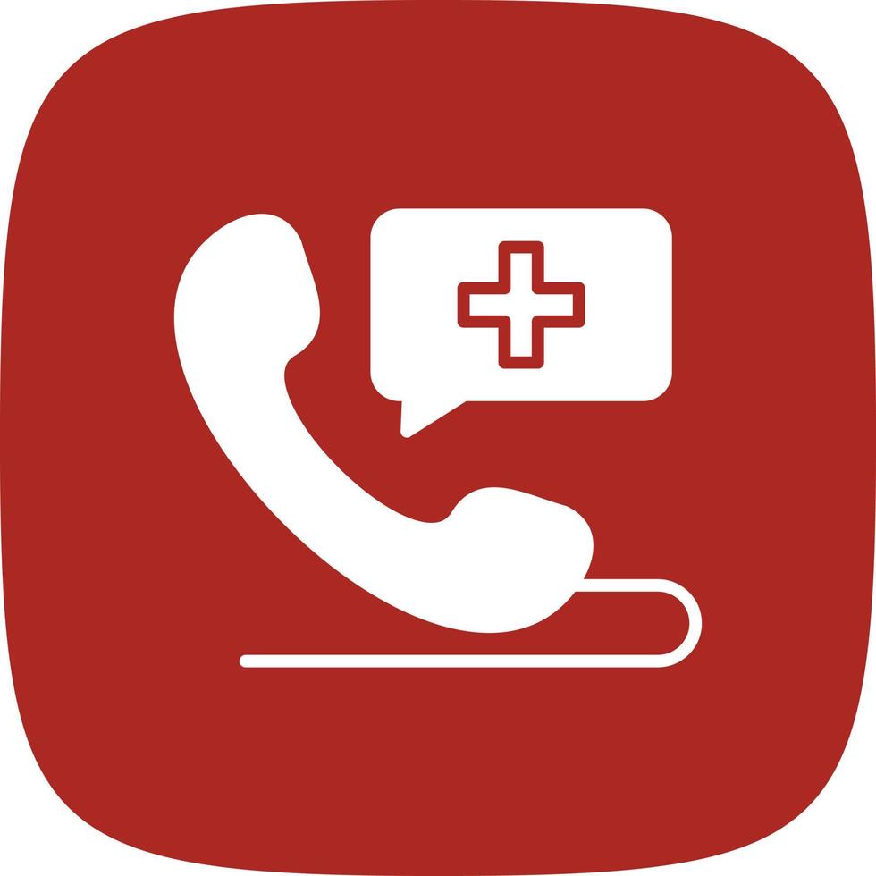 Emergency Call Glyph Round Corner vector