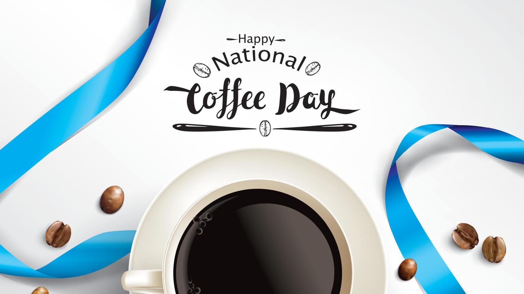 dia internacional o nacional del cafe vector