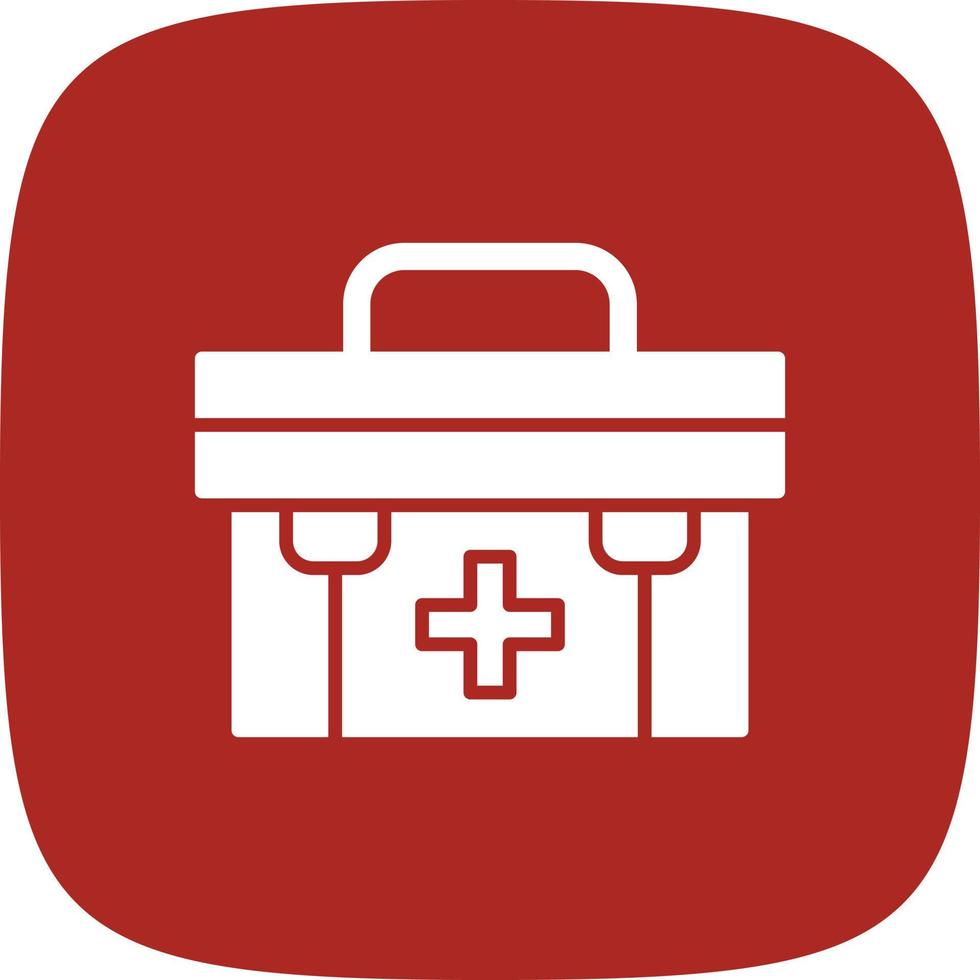 First Aid Kit Glyph Round Corner vector