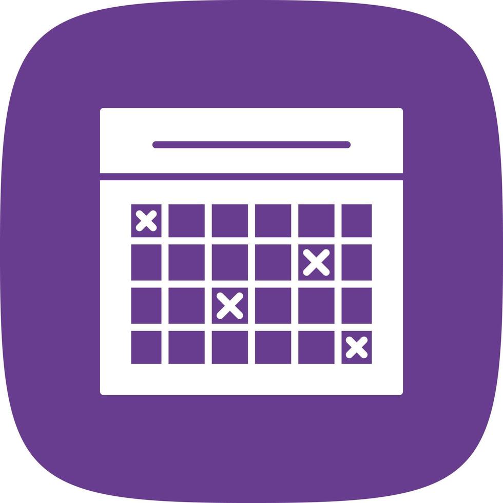 Bingo Glyph Round Corner vector