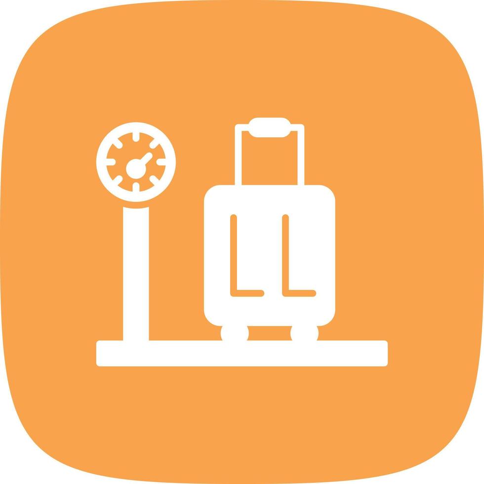Luggage Scale Glyph Round Corner vector