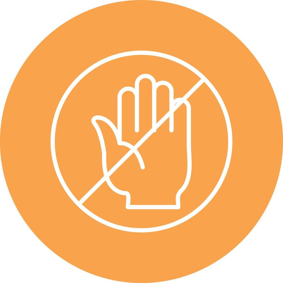 No Passing Line Circle vector