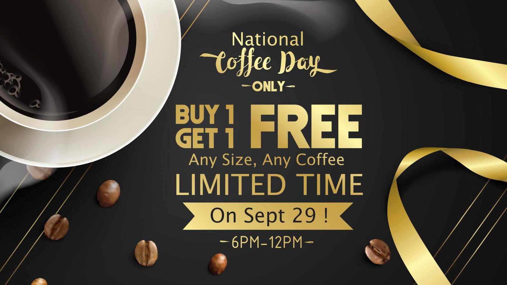 International or national Coffee Day vector