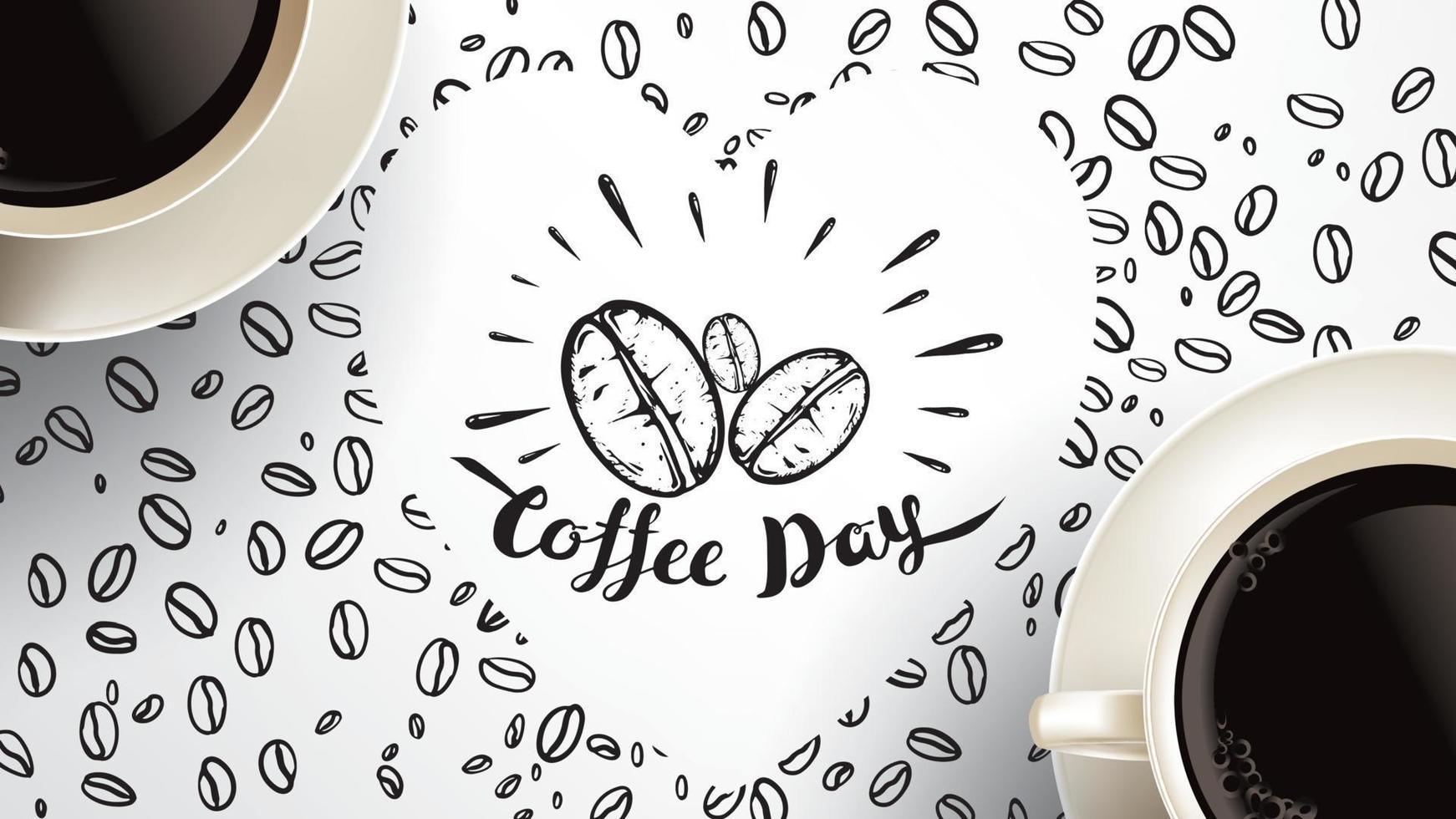 International or national Coffee Day vector