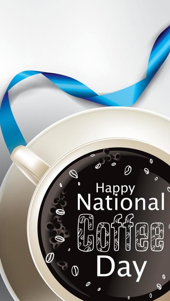 International or national Coffee Day vector