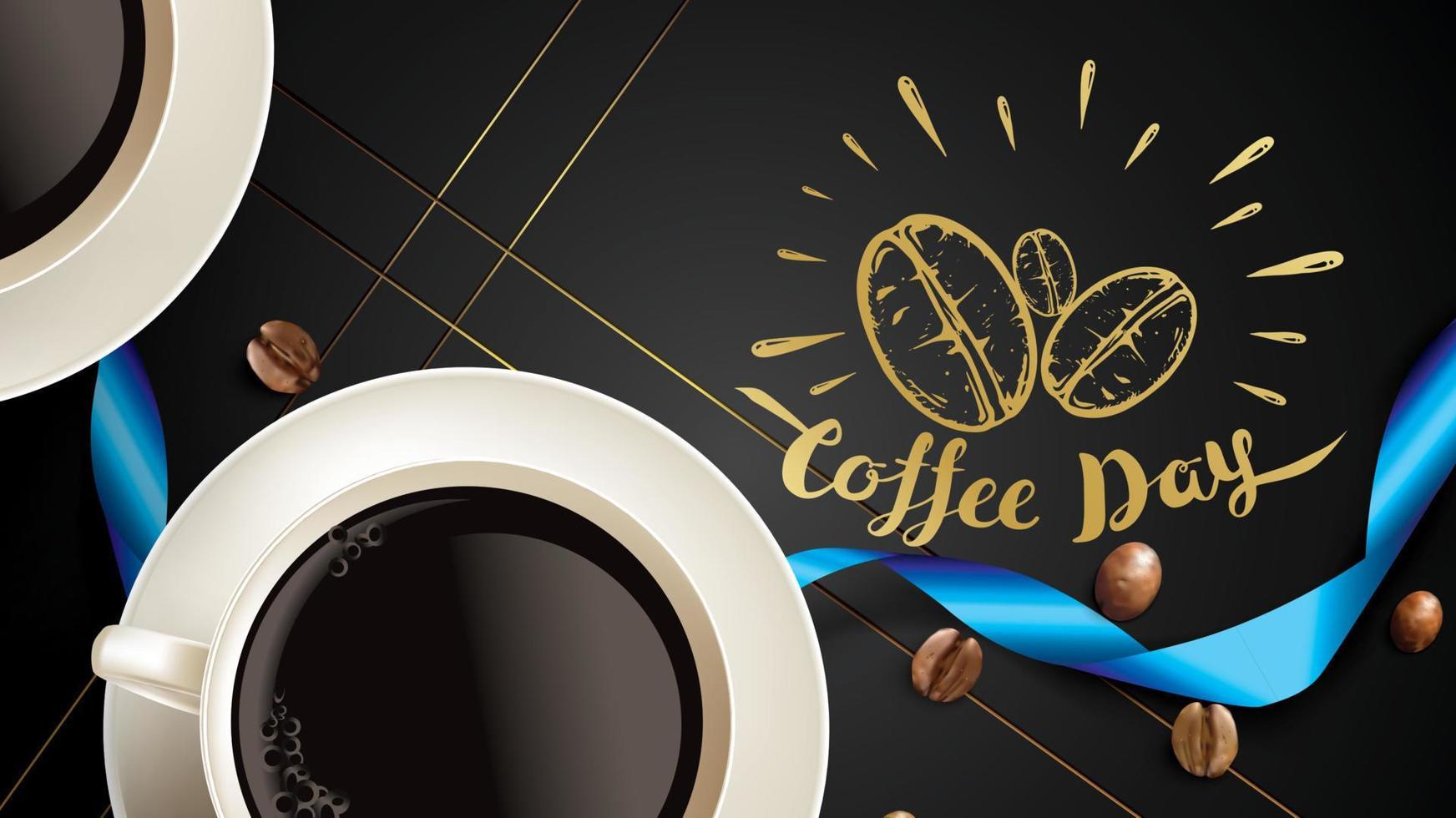 International or national Coffee Day vector