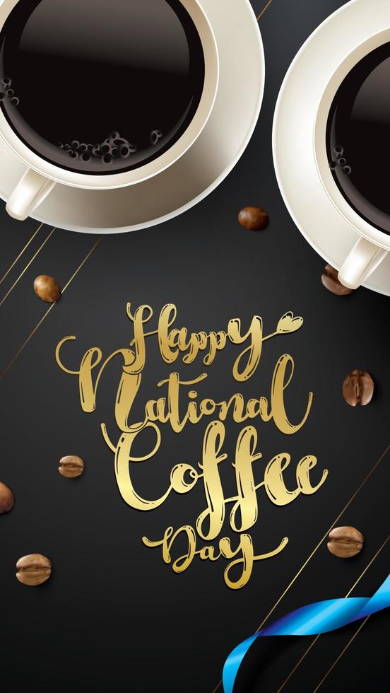 International or national Coffee Day vector