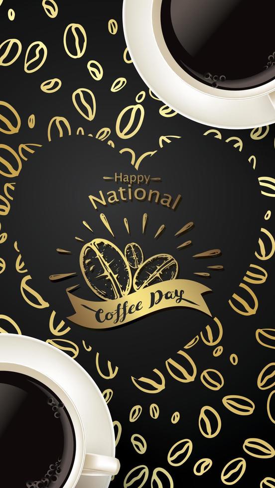 International or national Coffee Day vector