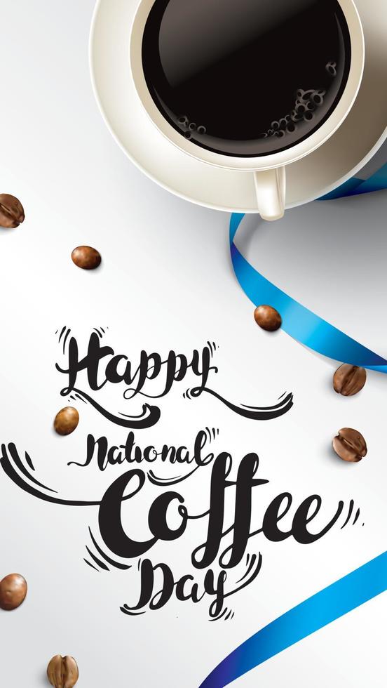 International or national Coffee Day vector