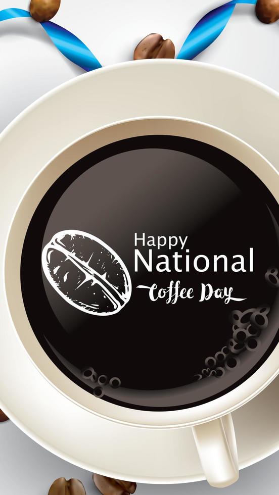 International or national Coffee Day vector