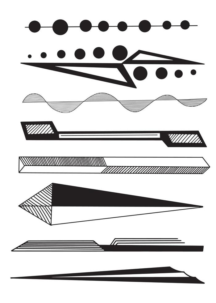 conjunto de separadores geométricos de colección vector