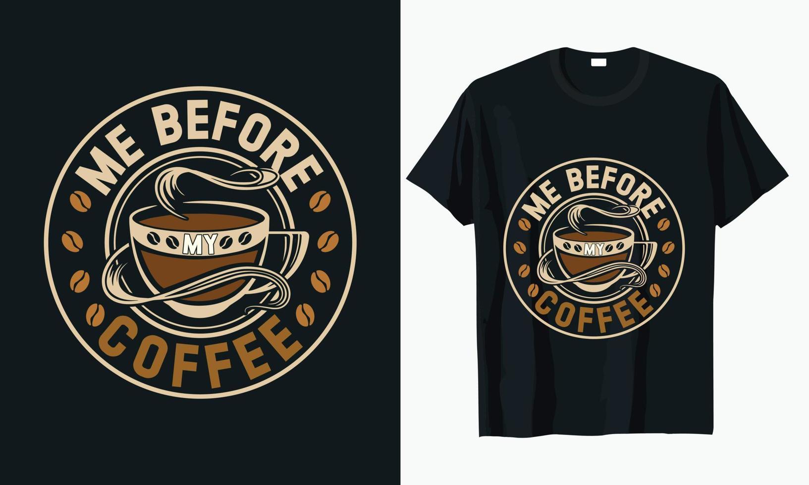 Coffee Typography T-shirt Design Free Vector
