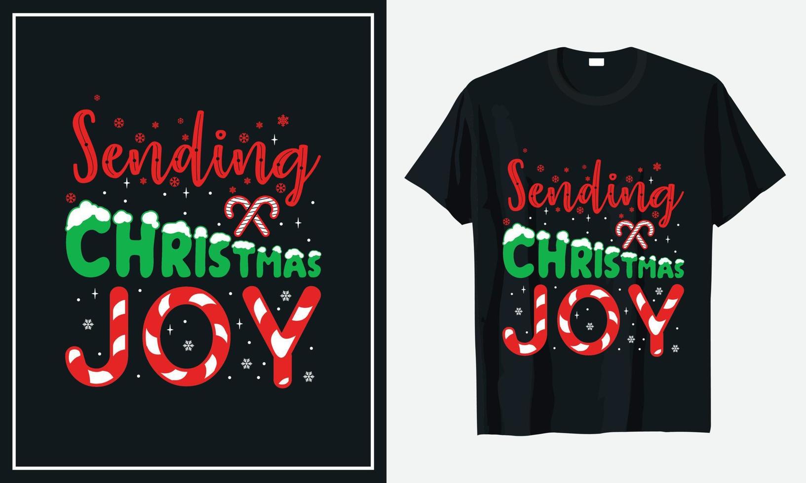 Christmas T-shirt Design vector